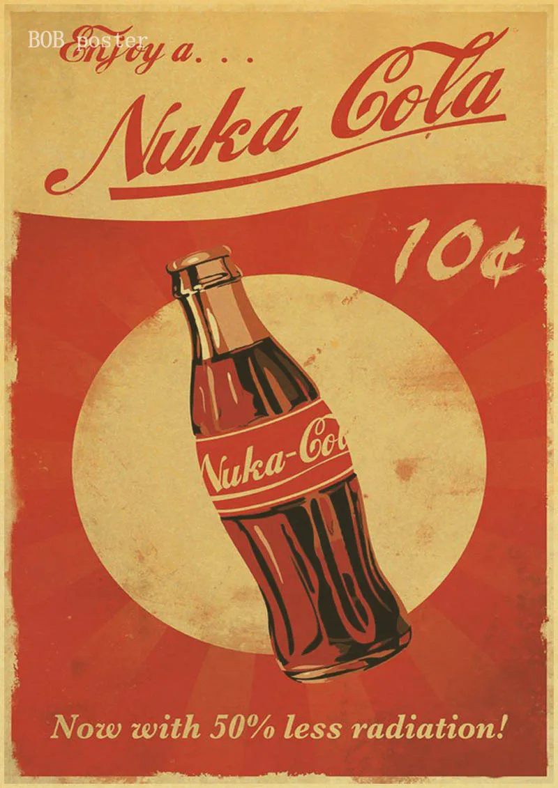 Винтажные плакаты рок Fallout игры аниме Настенные Украшения Дома Ретро плакат Декор для стен в винтажном стиле принты - Цвет: M037