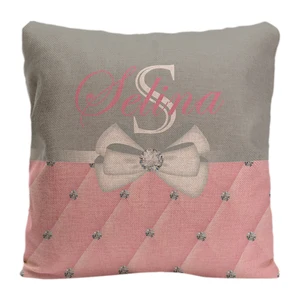 Чехол на подушку под заказ с именем, декоративный Чехол на подушку, подгоняемый подарок на светильник для спальни, розовый и серый чехол на светильник
