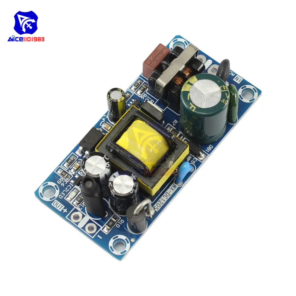 AC-DC модуль источника питания трансформатора AC 110 В/220 В в DC 12 1A импульсная плата с