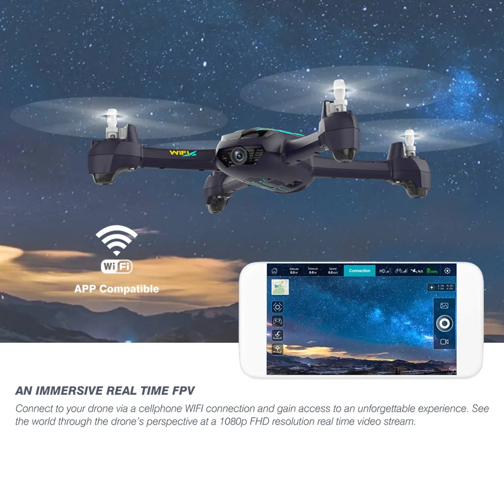 H216A X4 DESIRE Pro WiFi FPV With1080P hd камера Дрон RC Квадрокоптер высота Удержание селфи с GPS RTF