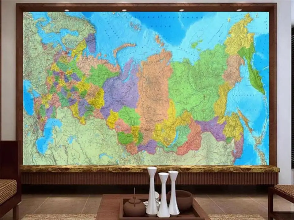 Пользовательский размер 3d фото обои для гостиной роспись карта России HD Большой