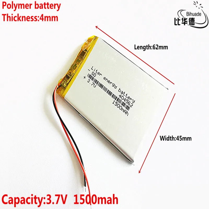 

Good Qulity Liter energy battery 3.7V,1500mAH 404562 Polymer lithium ion / Li-ion battery for tablet pc BANK,GPS,mp3,mp4