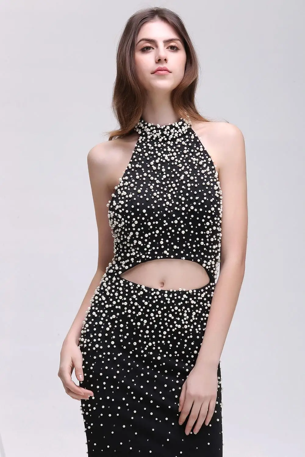 Окончательные распродажи! Длинное Черное вечернее платье Русалочки расшитое