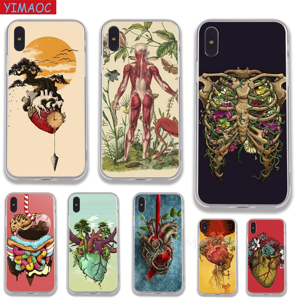 YIMAOC дизайн человека анатомия сотовый мягкий чехол ТПУ силиконовый для iPhone 8 7 6 6S