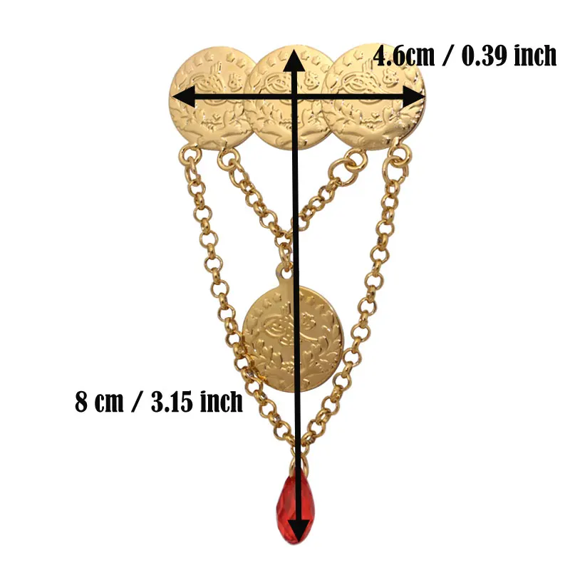 Zkd мусульманская Арабская монета золотого цвета индейки монеты кристалл булавка