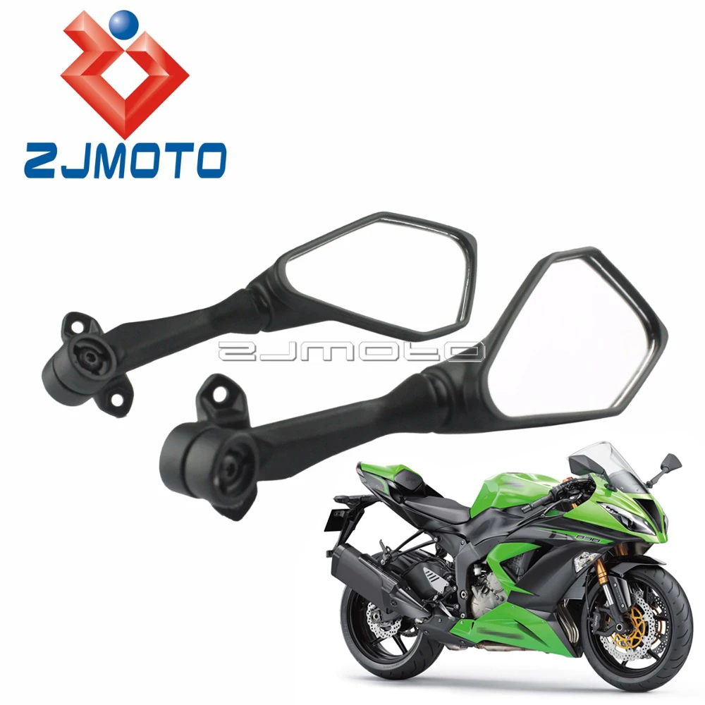 

Black Motorbike Rearview Mirrors For Kawasaki Ninja ZX6R 636 300R EX300 ABS 2013-2015 Motorcycle Side Mirrors