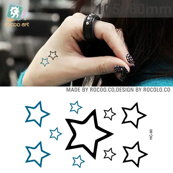 

Rocooart HC76-100 Waterproof Fake Tattoo Stickers Paper Airplane Temporary Tattoo Sticker Women Sexy Shoulder Flash Tattoo Taty