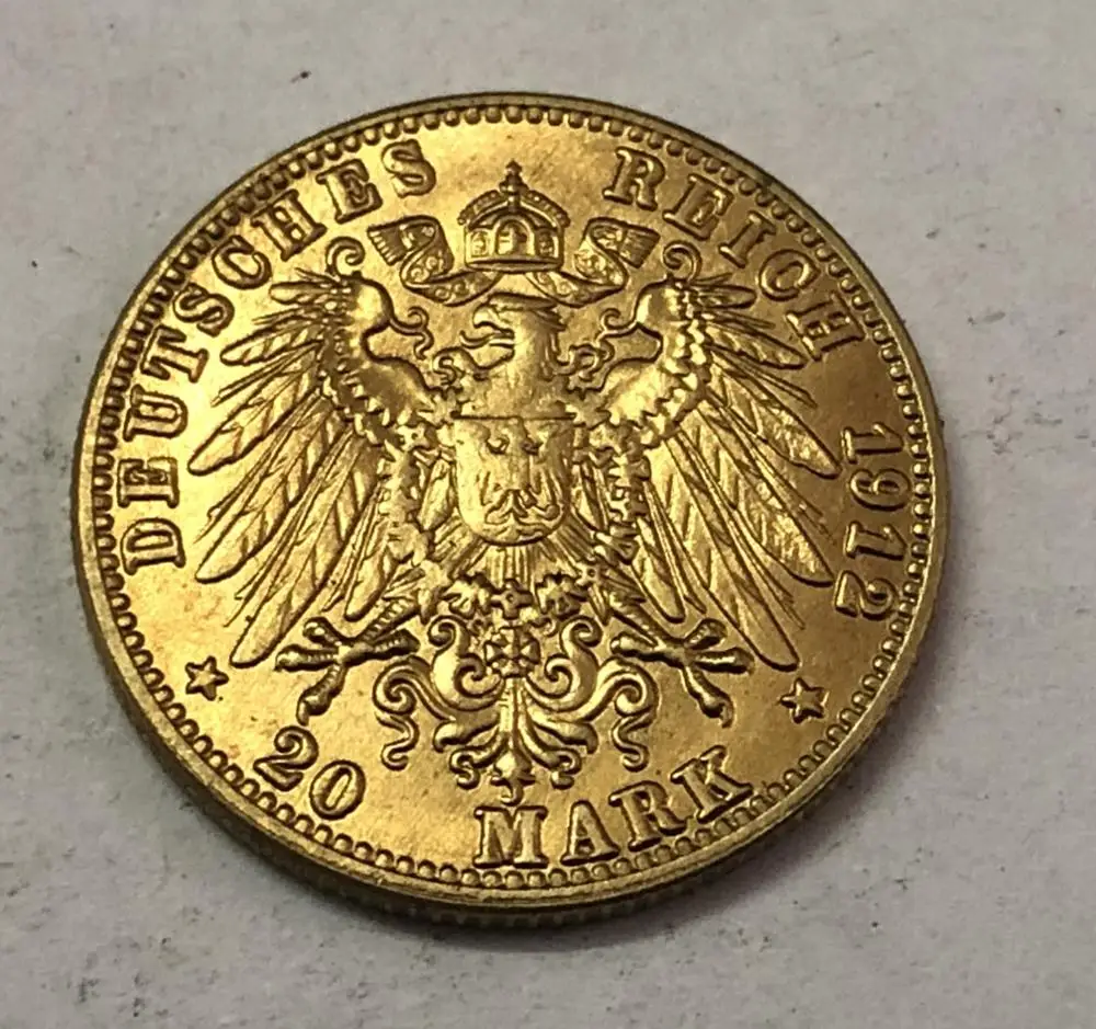 1912 Королевство Пруссия(немецкие Штаты) 20 Mark-Wilhelm II