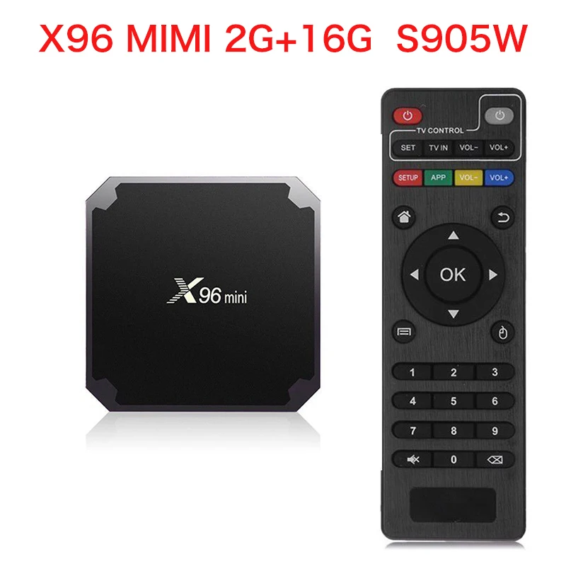 Мини ТВ приставка X96 android 7 1 2 ГБ 16 четырехъядерный процессор Amlogic S905W Wi Fi медиаплеер