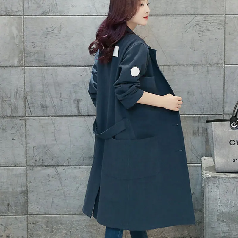 Новинка осени 2018 стильная женская одежда большого размера весна и осень длинные