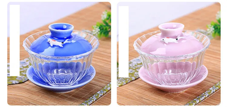 Мойлор стакан из прозрачного стекла керамическая чаша Gaiwan Celadon чайный набор кунг-фу чаша Sancai чайная чашка A