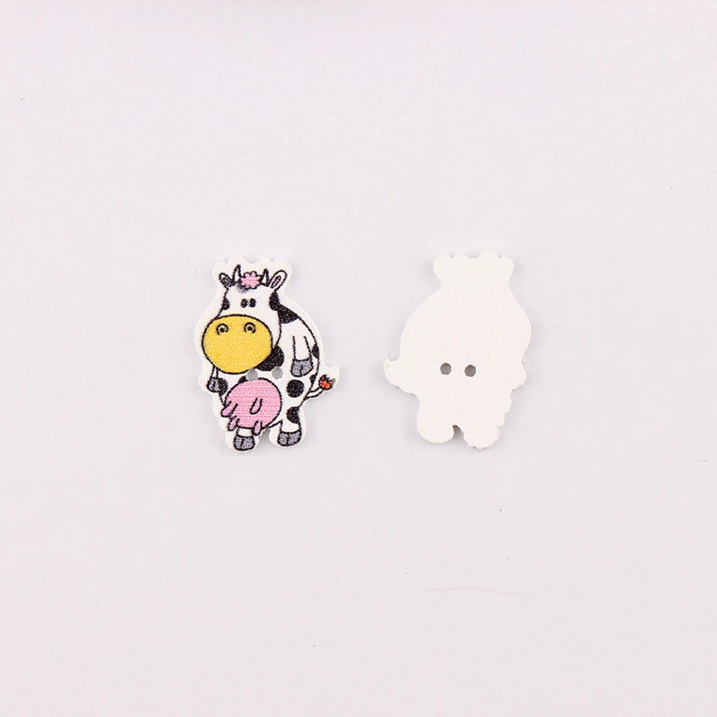 50 шт. деревянные пуговицы с рисунком коровы 28 х20 мм|wooden buttons|mixed wood buttonsbuttons cute |