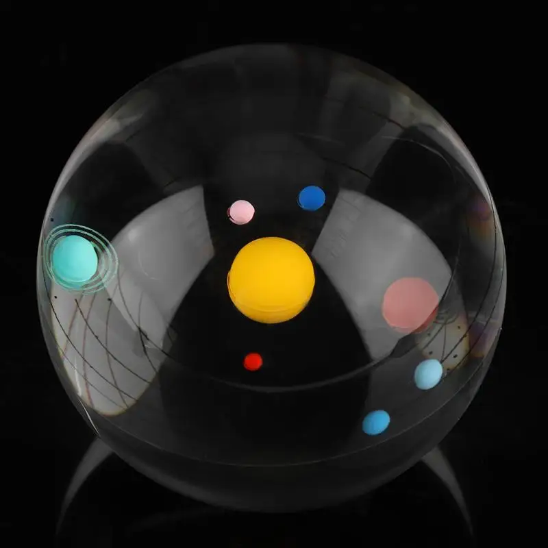 Solar system Прозрачный 3D Galaxy солнечная система хрустальный шар Лазерная Гравировка Ремесло Декор миниатюрная стеклянная сфера украшение для дома и офиса - Цвет: Solar system