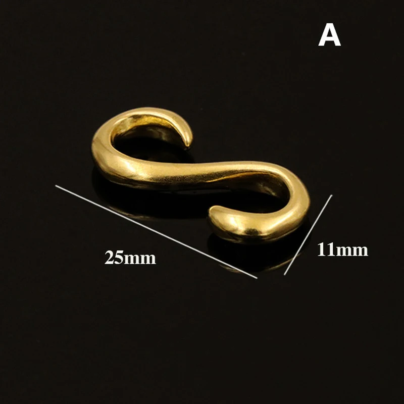 DIY leather craft S shape solid brass buckle 3pcs/lot | Дом и сад