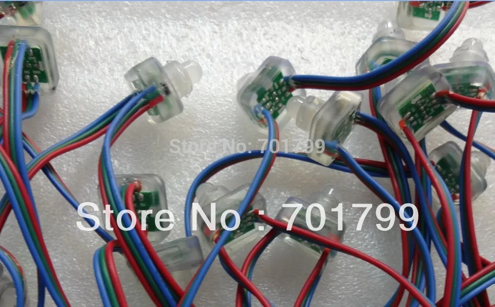 50 шт. DC5V WS2811 Светодиодный пиксельный узел IP68 номинальный цветной провод