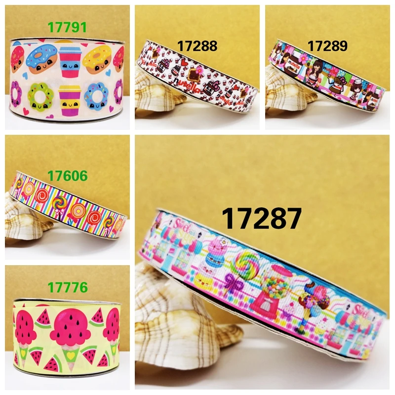 Бесплатная доставка 50 ярдов мультфильм печатных grosgrain ленты 17290 | Дом и сад