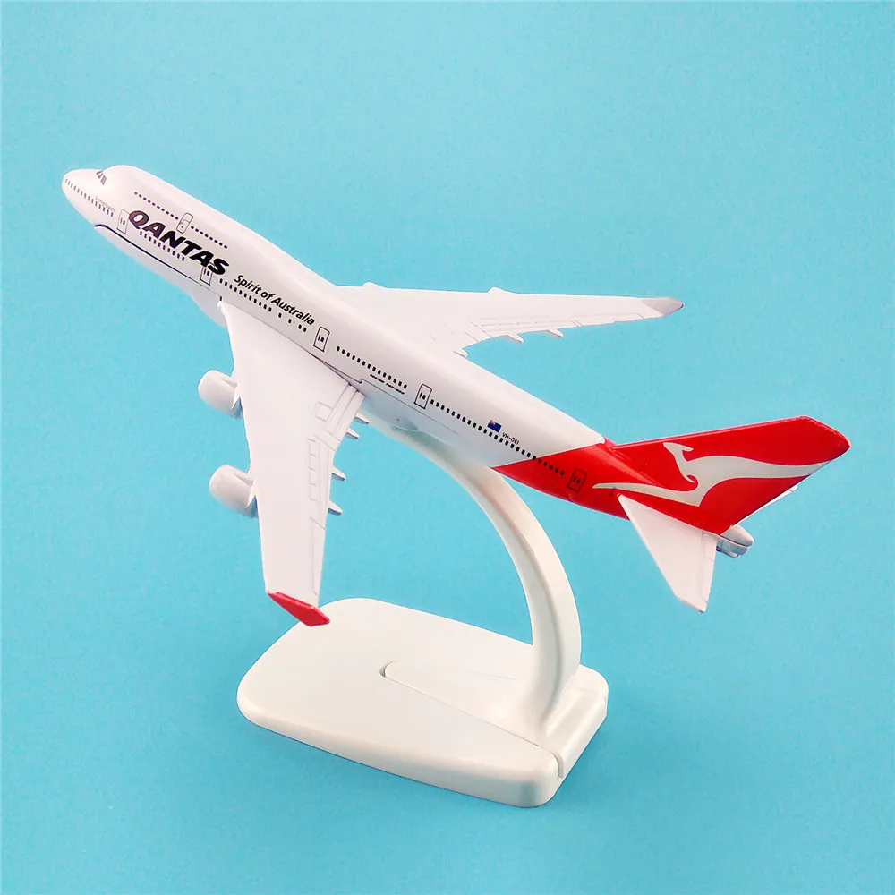 16 см металлический сплав самолет модель Австралийский Air qantas B747 400 Airlines Boeing 747 Самолет Модель W Стенд самолетов ремесла подарок
