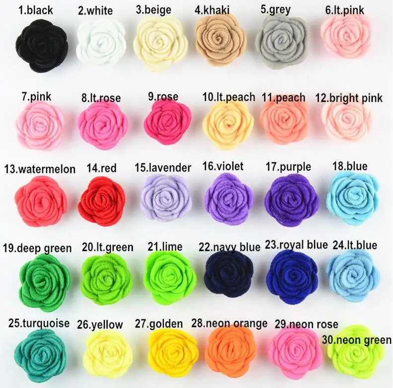 Новое поступление 1 5 дюйма 30 цветов фетровый цветок аксессуары для фотографий 120