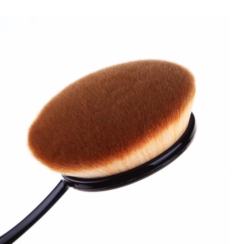 Professional Makeup Toothbrush Set 10Pcs Bendable Super Soft Oval Brush Foundation Contour Powder Blush Eyeliner Blending | Красота и