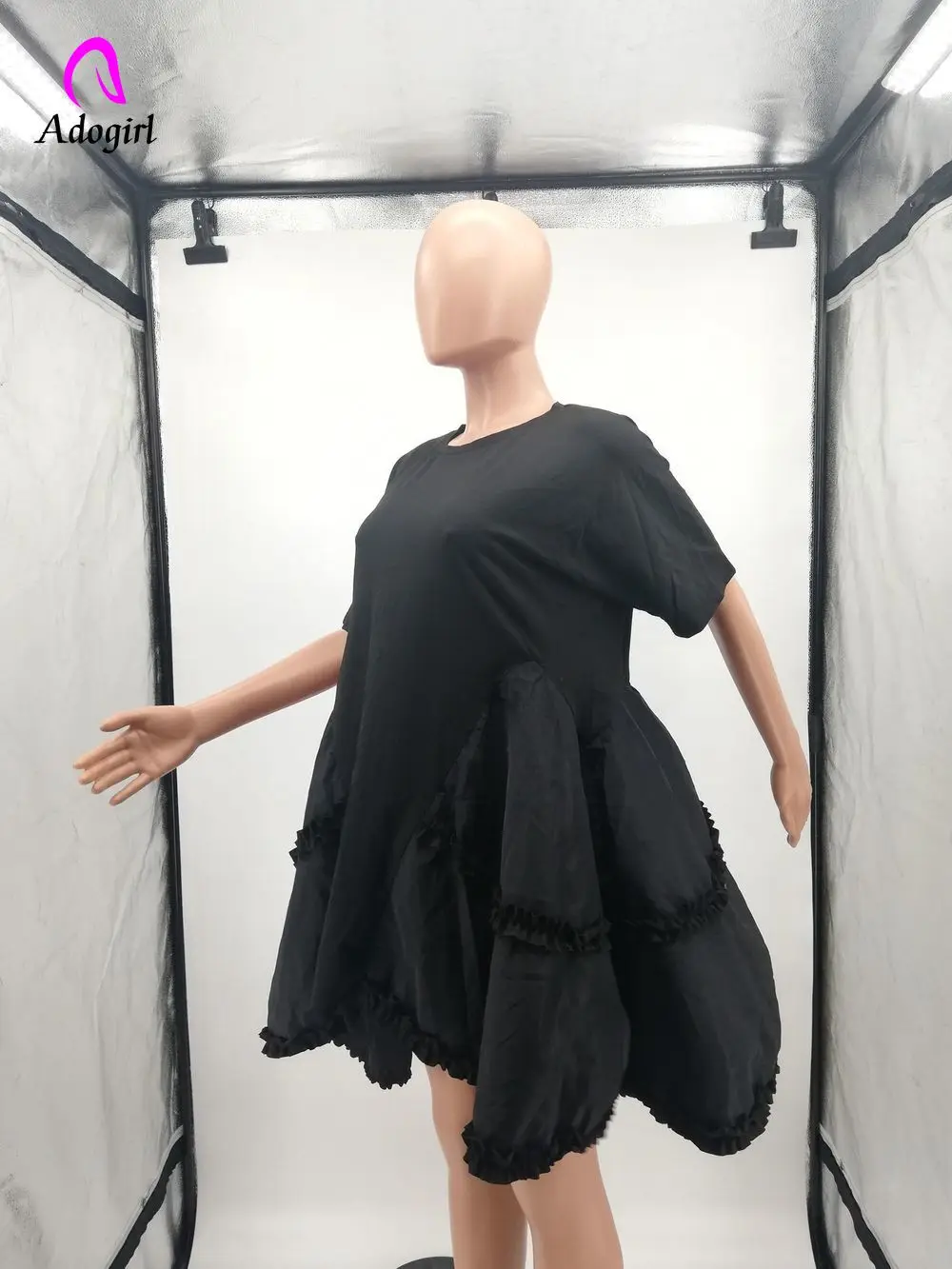 

Women White Dress Hem Ruffle Casual Vestidos Elegant Pleated Summer Dress 2019 High Street Sexy Short Sleeve Club Party Dresses