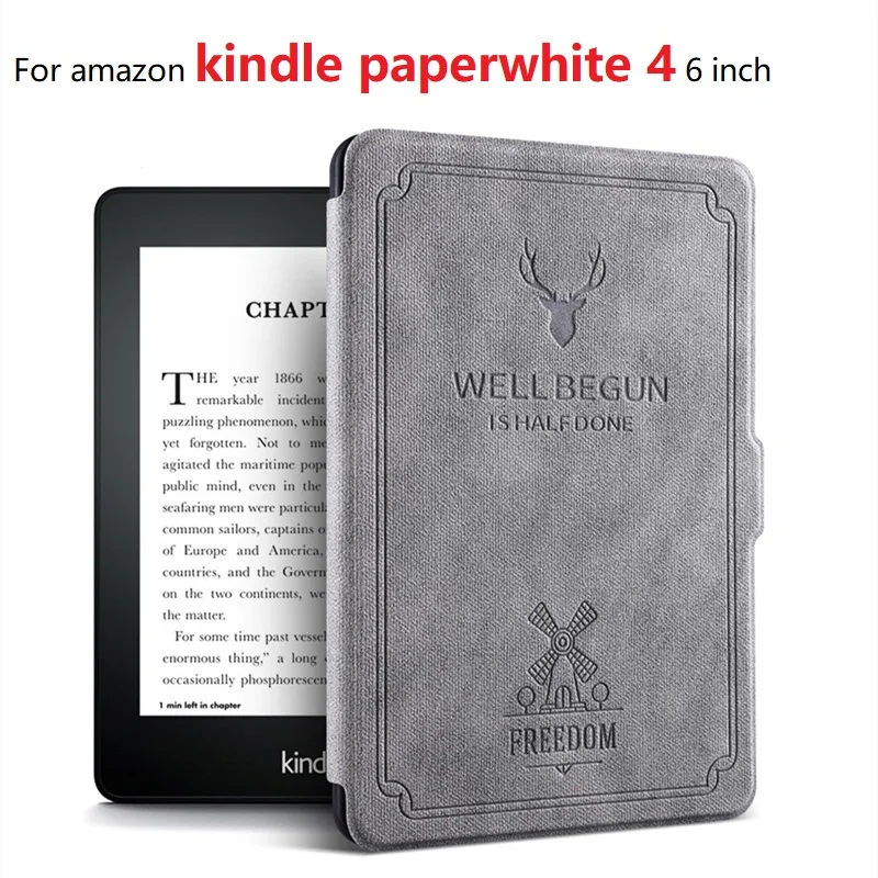 Для нового Amazon Kindle paper white 4 6 &quotСмарт обложка бумага белая коробка white4 2018 дюймовый