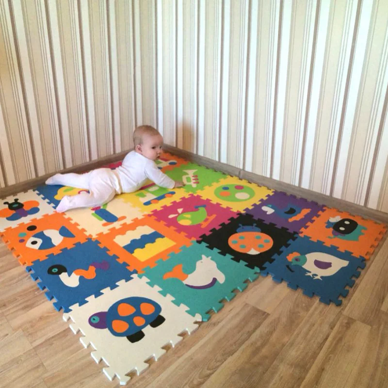 Alfombras para gatear DE DESARROLLO suave para ni&ntilde;os, estera de espuma eva de dibujos animados con n&uacute;meros/letras, almohadilla de suelo para juegos de beb&eacute;s de 30x30x1cm-0