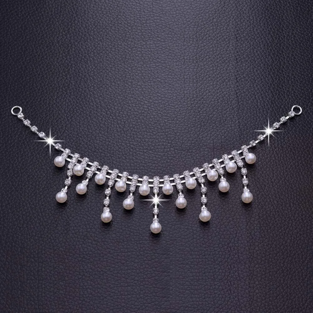 Сделай Сам 30 шт. кисточки жемчуг Стекло Стразы платье ожерелье нашивки