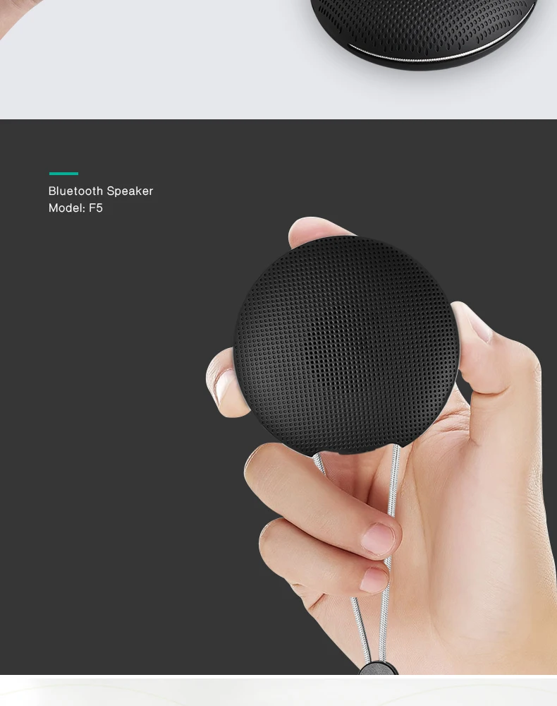 CBAOOO F5 TWS Portable Bluetooth speaker V5.0 Wireless Loudspeaker Sound System stereo Music surround Waterproof Outdoor Speaker