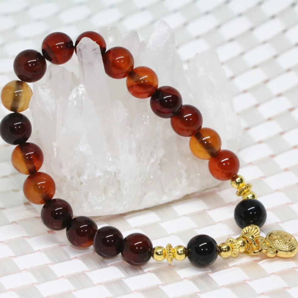 Модные аксессуары золотого цвета из натурального камня dream agat carnelian круглые