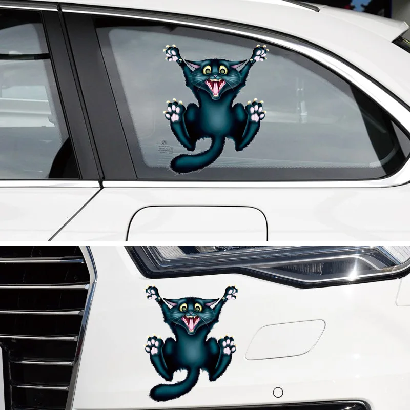 Автомобильные аксессуары забавная Автомобильная наклейка на окно Crazy Cat для Ford