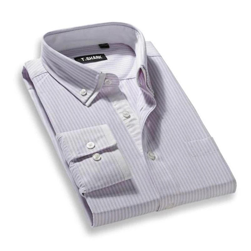 Non Iron, мужская рубашка, полосатая, Классическая, хлопок, длинный рукав, деловой стиль, рубашки, официальная, Social, брендовая одежда, Chemise Homme X132