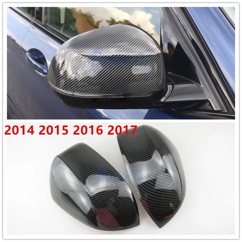 

For BMW X5 F15 2014 2015 2016 2017 Carbon Fiber Side Rear View Overlay View Door Mirror Cover Car Styling Accessories