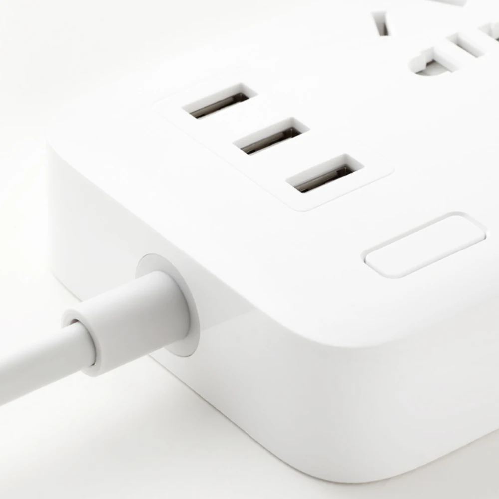 Xiaomi Mijia, сетевой конвертер, 6 розеток, портативный штекер, адаптер для путешествий и дома, с 3 usb-портами для быстрой зарядки, штепсельная розетка, переключатель