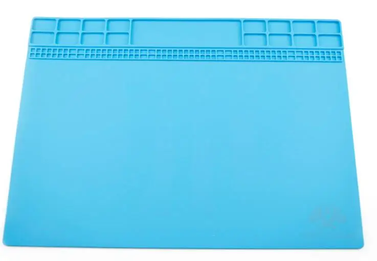 350X250mm M-triangle коврик для пайки Теплоизоляционный силиконовый ремонтный Коврик Премиум магнитный с шкалой линейка и винтом положение телефон ремонт стол - Цвет: 350X250mm