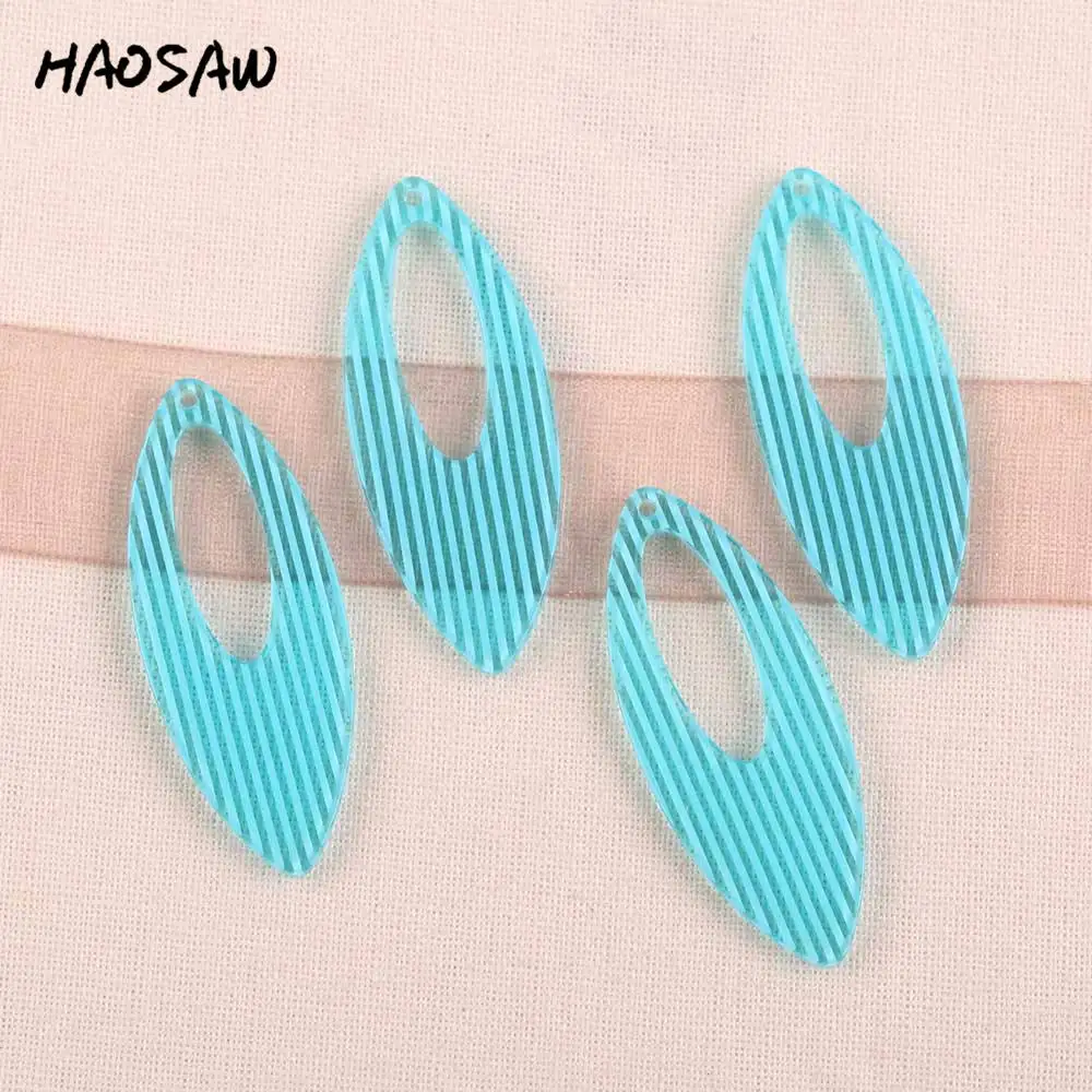 HAOSAW 19*47 мм 6 шт./лот длинные оливковые/неоновые Полоски Цвета/очарование уксусной