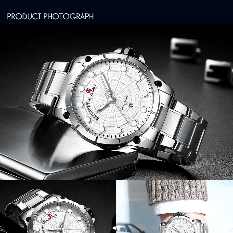 NAVIFORCE Relojes часы мужские модные спортивные кварцевые часы мужские s часы лучший бренд класса люкс Бизнес водонепроницаемые Relogio Masculino