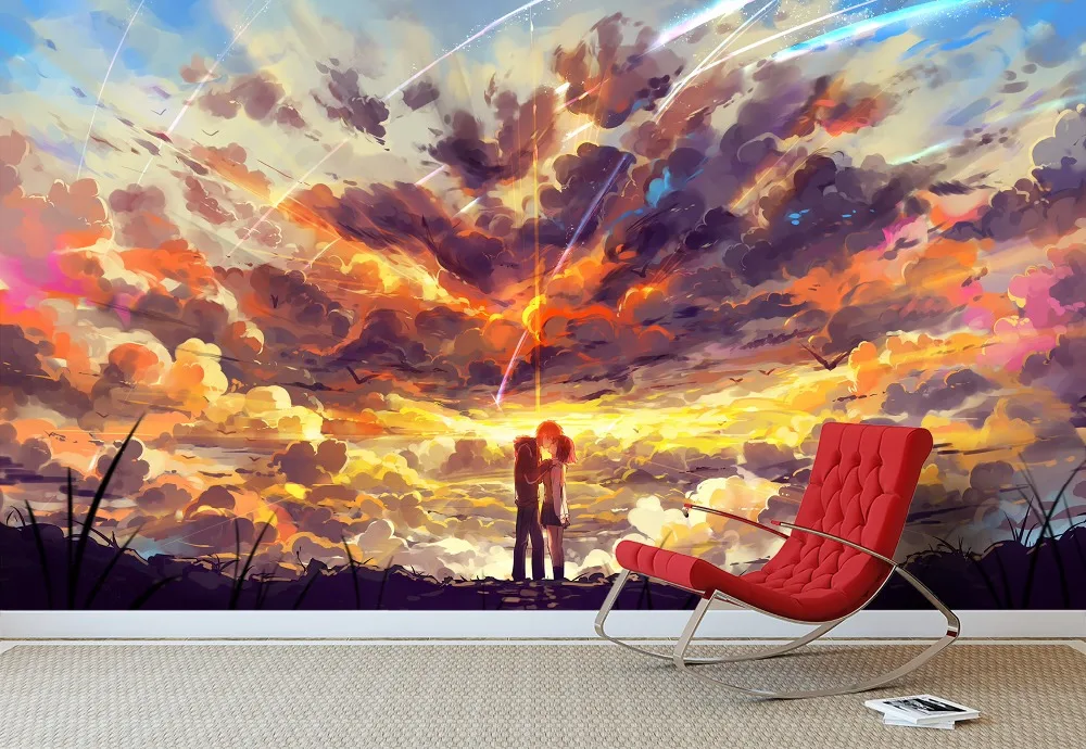 

[Самоклеющиеся] 3D ваше имя пейзаж 22 Япония Аниме настенная бумага настенная печать настенные наклейки