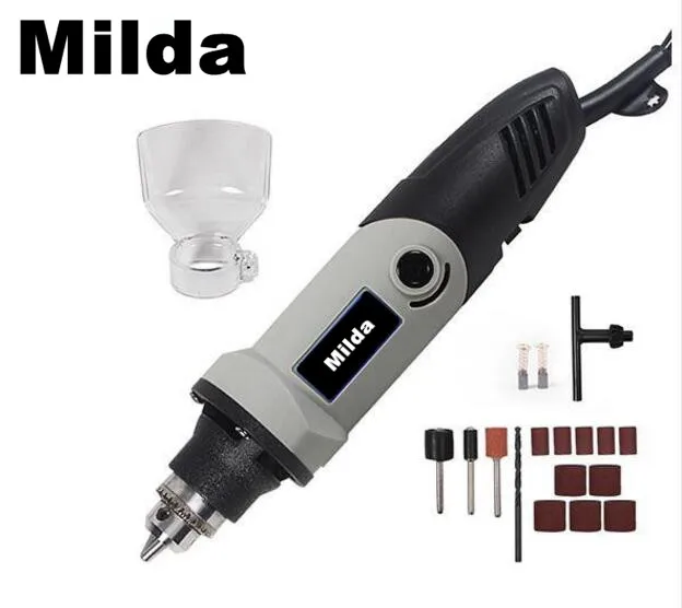 Milda 400 Вт Мини электрическая дрель с 6 позиционной переменной скоростью Dremel