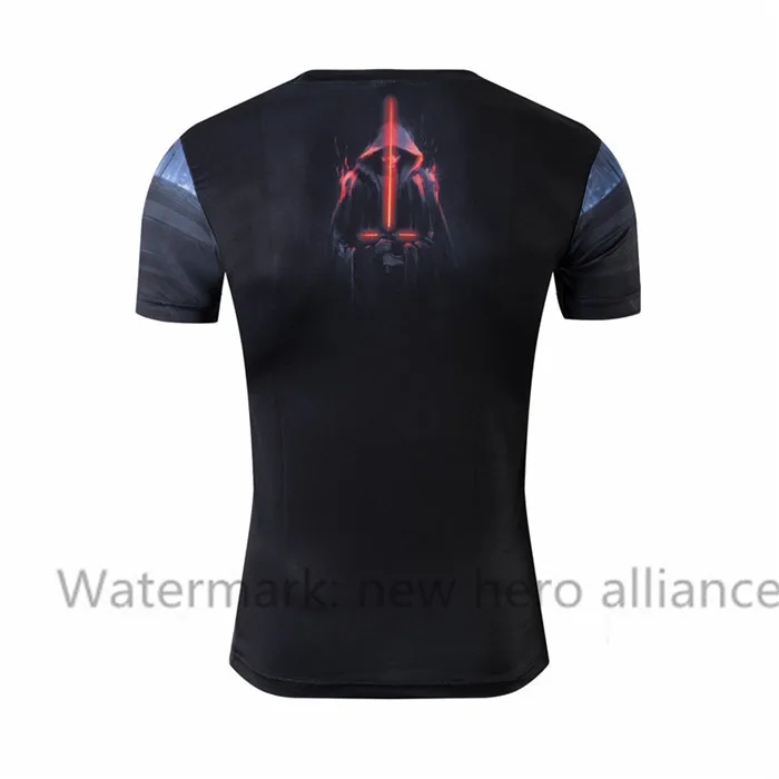 2016 новых иммигрантов мужская eunning футболка brand clothing 3 d печати Футболка хип-хоп galaxy