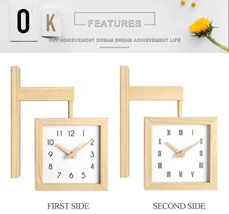 Деревянные Двухсторонние настенные часы современный дизайн женские настенные часы для гостиной Pow Patrol Europea бесшумные настенные часы WZH073