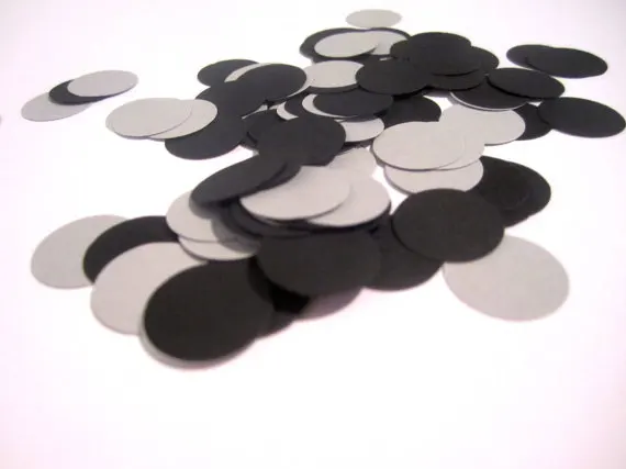 

Confetti Black and Gray Retirement favors