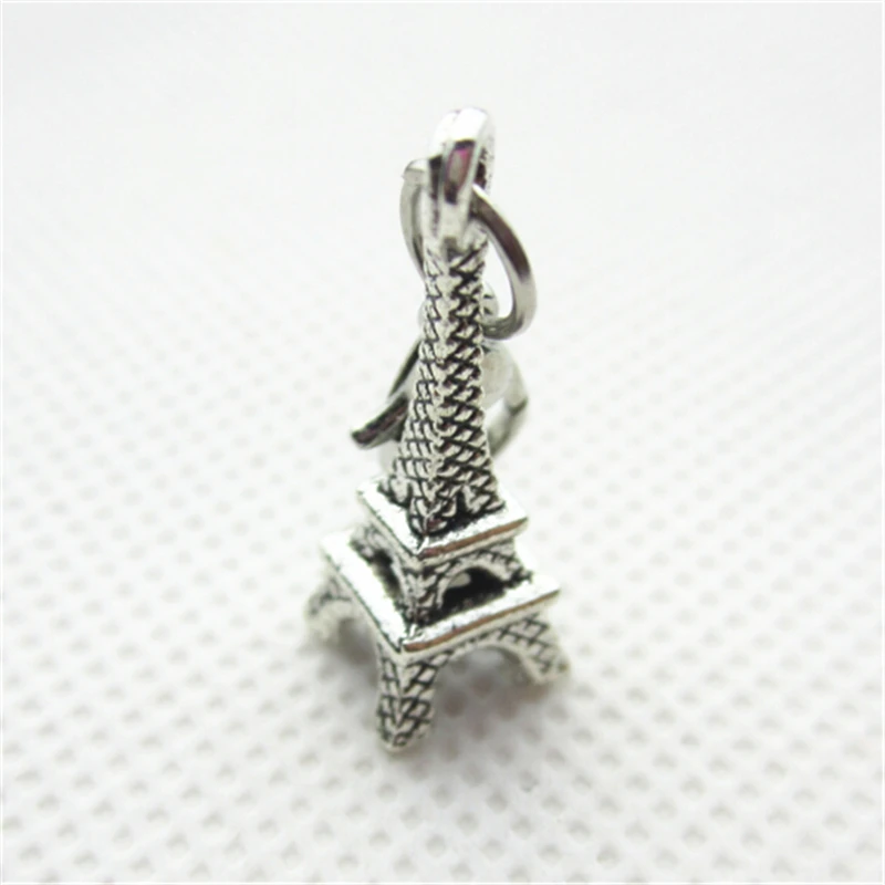 

10pcs/lot Silver Eiffel Tower Charms Dangle Charms Lobster Clasp Charms Diy Bracelets Bangles Jewelry Accessory Floating Charms