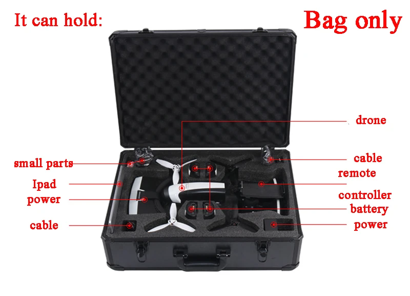 Для Parrot Bebop 2 Drone FPV версия AL металлический корпус сумка для хранения защитный