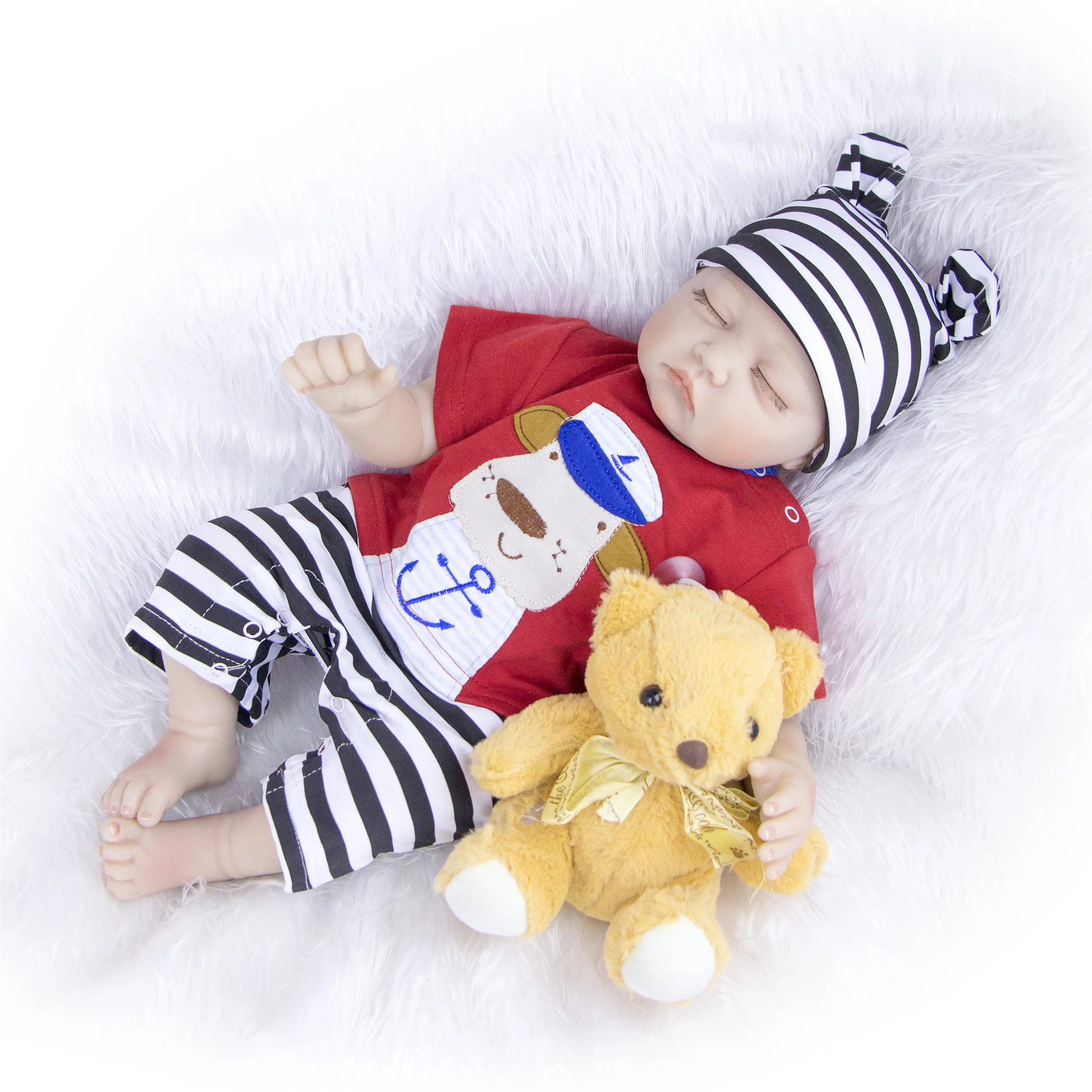 55 см силиконовая кукла Reborn игрушки реалистичные интерактивные куклы ручной