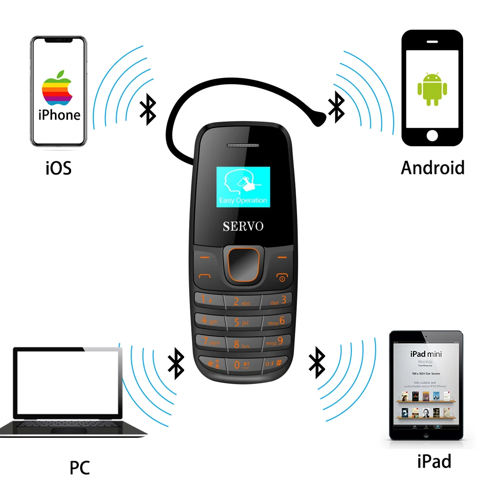 Оригинальный SERVO S09 телефон мини мобильные телефоны Bluetooth Dialer две sim карты
