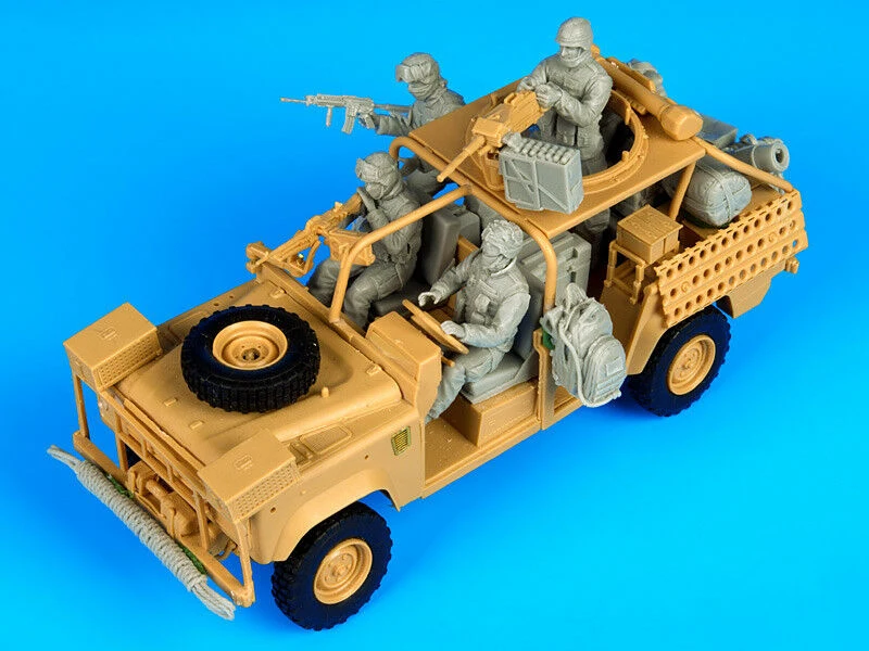 

1/35 Современная Экипаж США (4 фигурки) и аксессуары (без машины) Игрушечная модель из смолы миниатюрная фигурка из смолы без сборки Неокрашенная