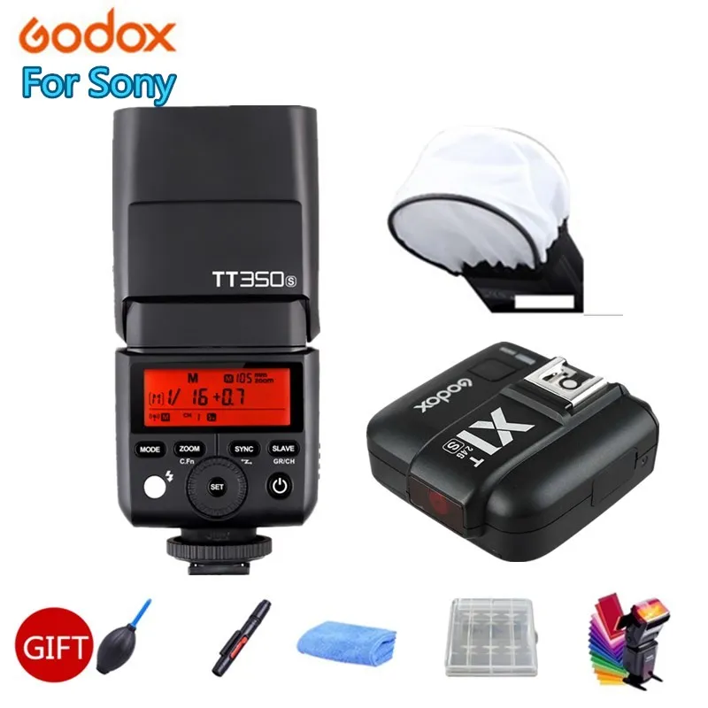 Вспышка для камеры Godox Mini Speedlite TT350S TTL HSS GN36 + фотопередатчик беззеркальной
