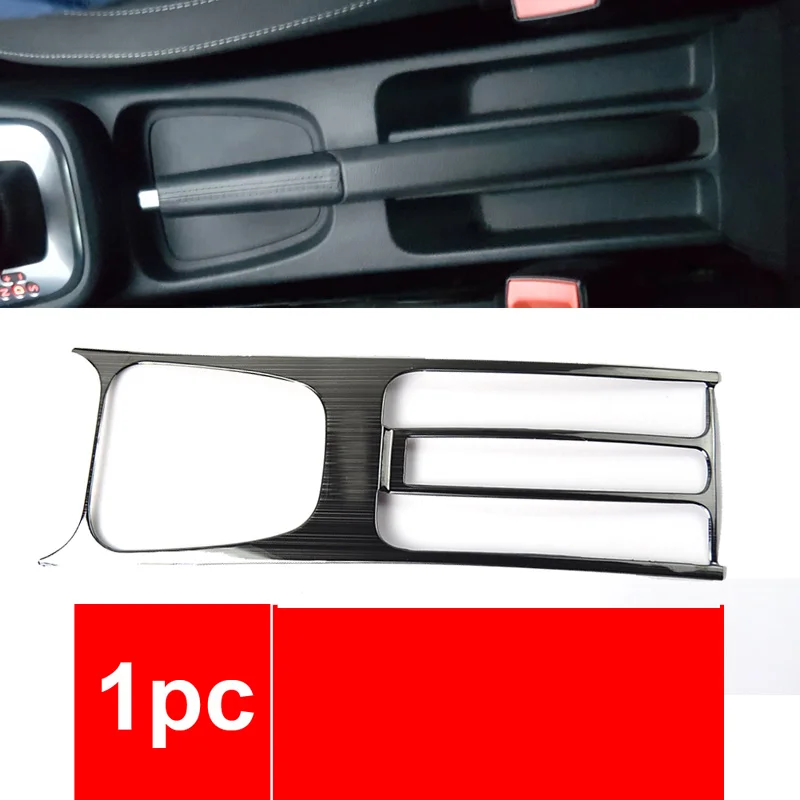 

1 шт. для vw polo 2011-2017 декоративная крышка панели ручного тормоза из черной нержавеющей стали