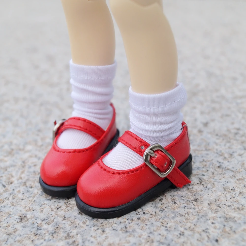 Кукла BJD Красные туфли из искусственной кожи на плоской подошве для 1/4 1/6 11 &quot27 см