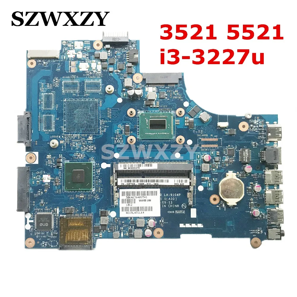 Оригинальная материнская плата для ноутбука Dell 3521 5521 00FTK8 0FTK8 VAW00 с процессором SR0XF